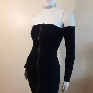 FASHION NOVA Ribbed Off The Shoulder Knit Dress